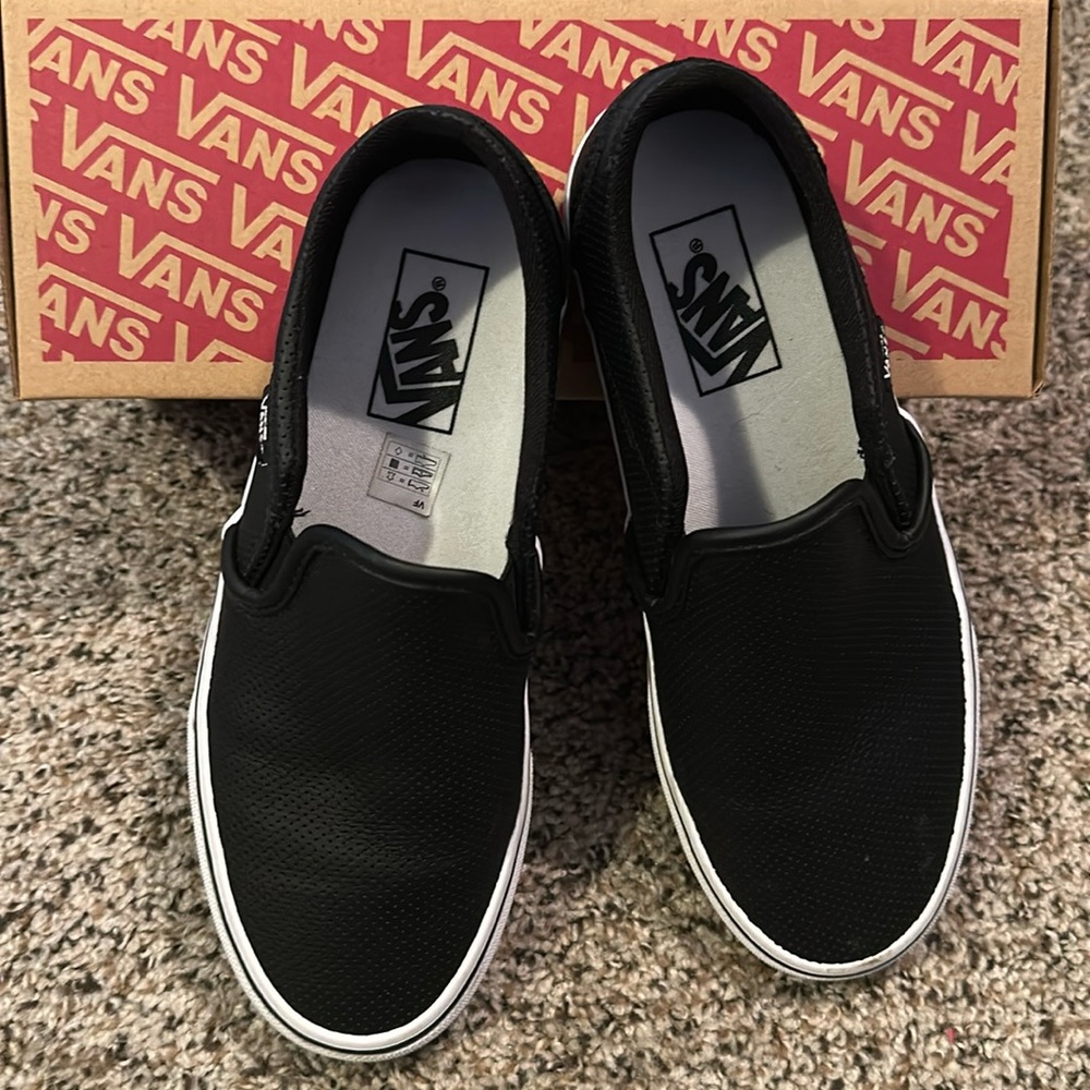 Black and white vans